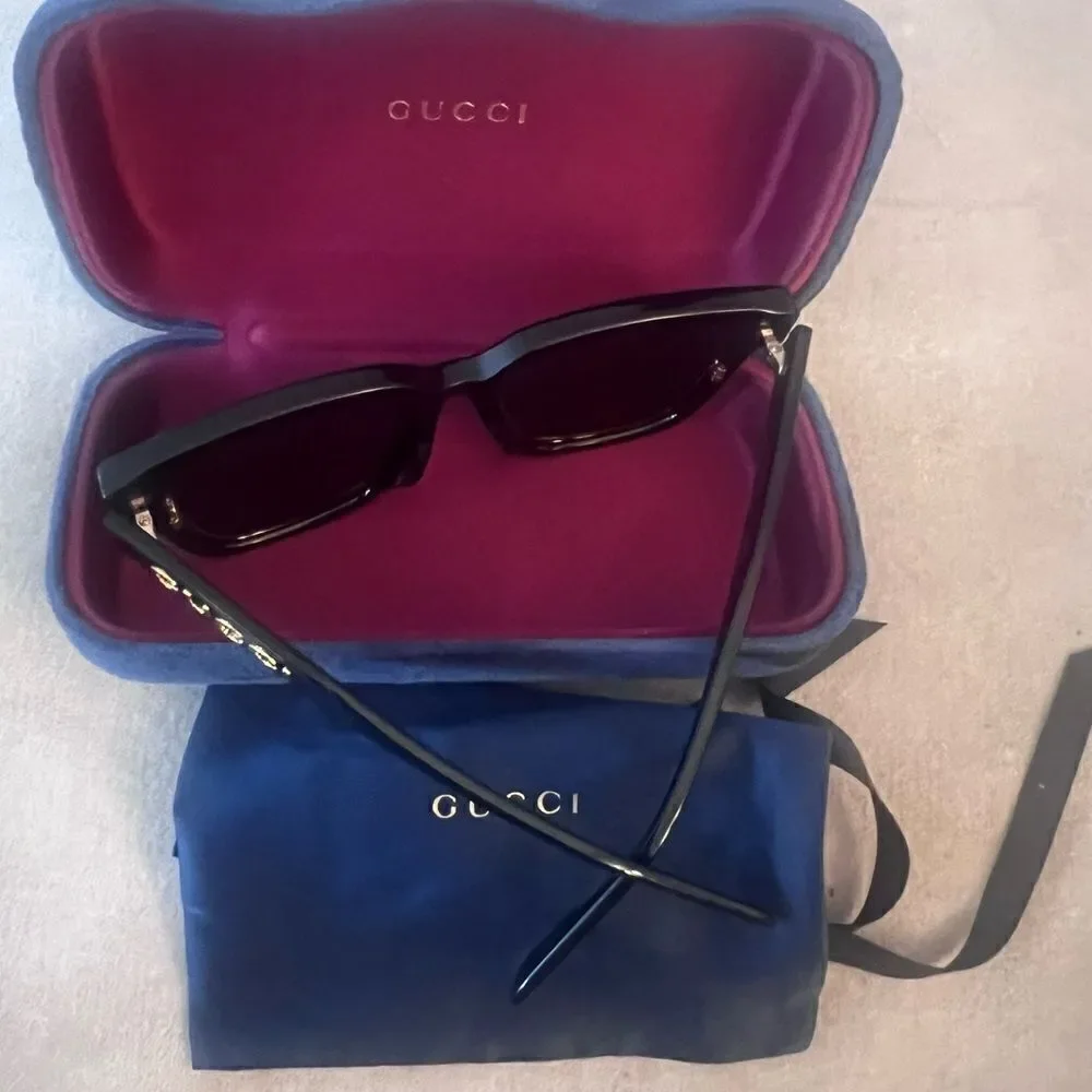 Gucci Black and Gold Sunglasses - GG1138SA - New AQfmAUa9MbJ--  main image 3